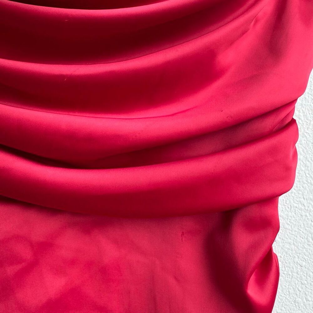 Oh Polly Lace Bustier Corset Mini Ruched Dress Fire Red Size US 2 / XS - Picture 4 of 11